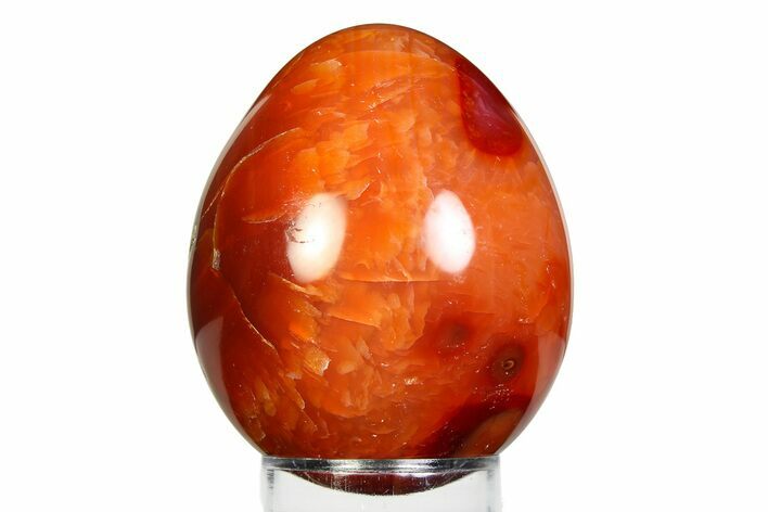 Vibrant Polished Carnelian Agate Egg - Madagascar #355473